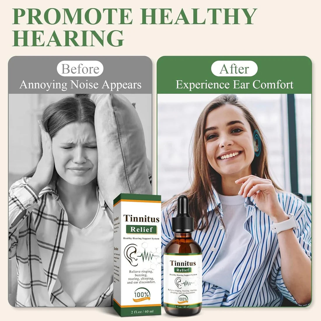 Tinnitus Relief Drops (کان کےتمام مسائل کےلیے) || ORGANIC
