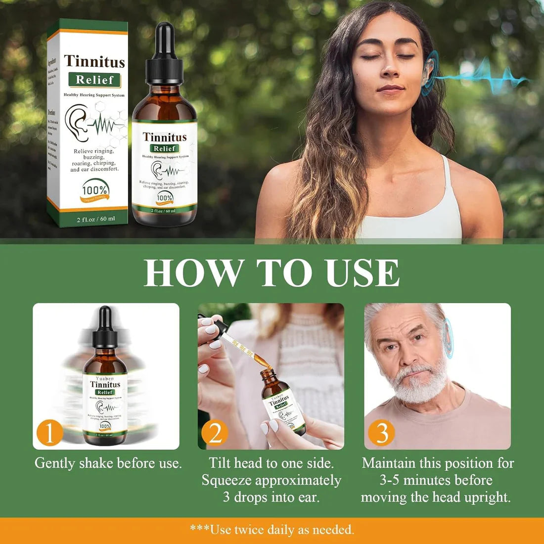 Tinnitus Relief Drops (کان کےتمام مسائل کےلیے) || ORGANIC